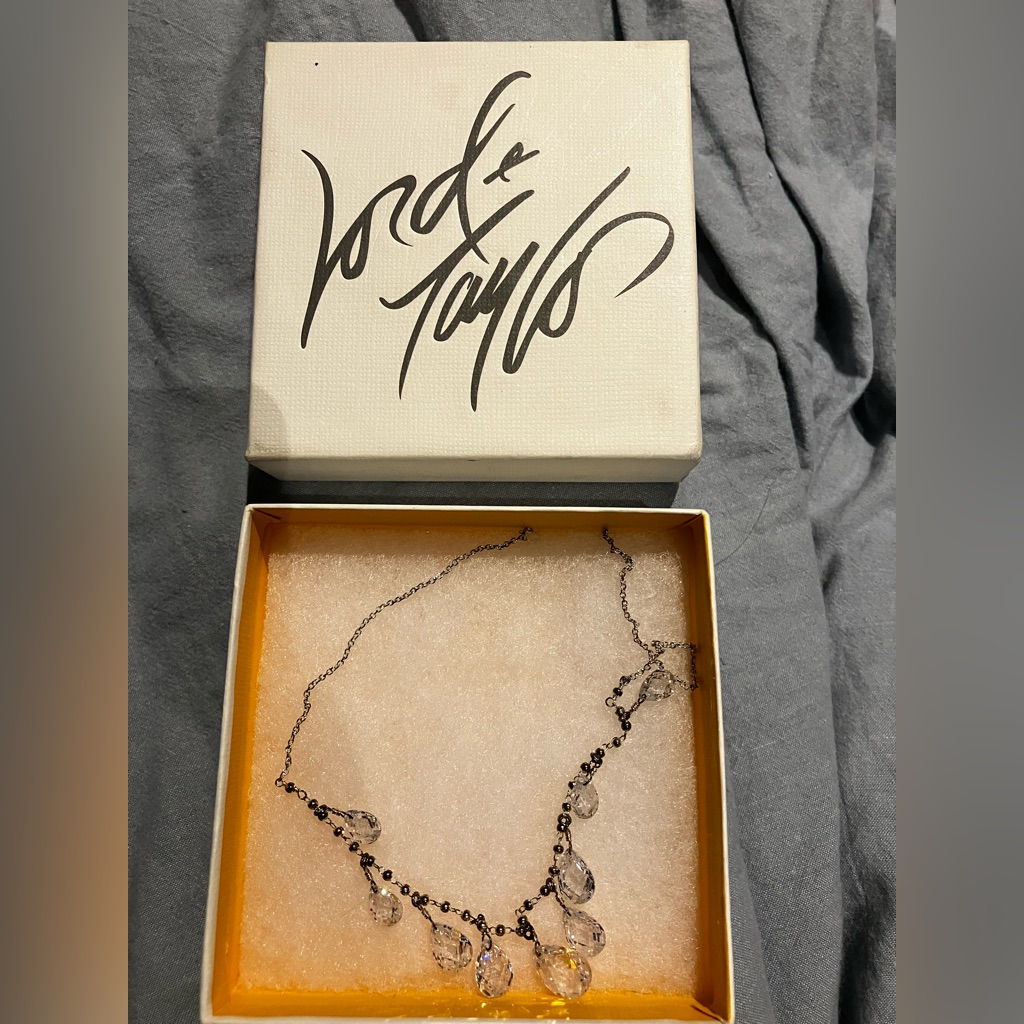 Lord And Taylor Drop Crystal Necklace